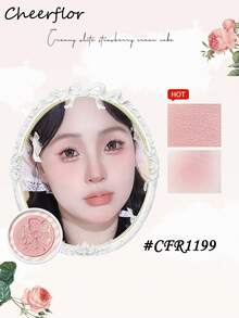 CHEERFLOR Embossed Solid Color Blush, Cheeks Powder Blush, Smooth Mate Face Blush, Light, Smooth, Facial Beauty Cosmetic Makeup - CFR1199 - 查看 9