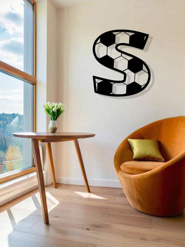 1 Stück klassische Fußball Metall Wandkunst Buchstabenkombination, 26 Fußball Motiv Buchstaben zum Selbstgestalten, Schlafzimmer, Wohnzimmer, Esszimmer Dekoration, ideales Geschenk für Sportbegeisterte, moderne Eingangskunst Metall Initialen Schild, Geschenk zu Feiertagen & Einzug