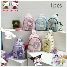 Sanrio 1pc Hello Kitty Cartoon Cute Chest Bag, A Lightweight And Stylish Travel Crossbody Backpack For Boys And Girls, Suitable For Shoulder/Crossbody/Chest Back Use, Suitable For Daily Travel And Storage,Boho Vibes
