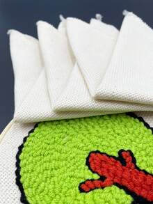 3片装刺绣布，11.4*11.4英寸，手工刺绣工艺材料，适用于服装、花盆、十字绣、帆布、DIY、缝纫、沙发、包袋、工艺品等。 - 杏色 - 查看 5