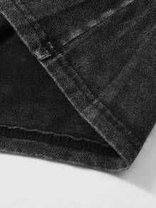 男士水洗休闲风格创意卡通印花舒适短袖T恤适合日常穿着，夏季外出居家 - 黑色 - 查看 5