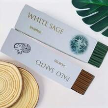 White Sage + Palo Santo Incense Set, Natural Smudge Sticks For Spiritual Cleansing, Awakening Inner Power, Stress Relief, Air Purification, Handmade Aromatherapy Suitable For Yoga And Home - 35 Stalks Each Of Sage and Sage Wood - View 2