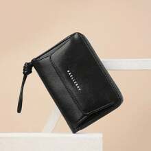 New Women's Wallets Fashion Short PU Leather Zipper & Hasp Purse Large Capacity Money Bag For Women Small Coin Card Holders For Men Wallet Mini Wallet Purse Wallet Small Wallet
