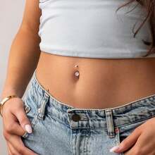 CIZME 1 件 14G 6MM 8MM 10MM 12MM 不锈钢肚脐环、肚脐环、不锈钢肚脐环、女式肚脐环、女式肚脐环、肚脐环穿孔首饰、女式不锈钢钻石肚脐环、短杆长杆肚脐穿孔、肚脐穿孔、肚脐环穿孔首饰