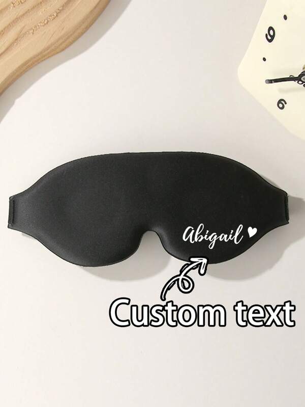 1Pc Personalized Soft 3D Sleep Eye Mask, Blackout, Smooth & Comfortable Blindfold For Sleeping, Travel, Napping, Meditation, Yoga, Spa, Shift Work, Customizable Sleep Aid For Home, Office, Students, Flights, Hotels & More