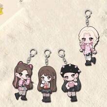 Aespa Q 版亚克力钥匙扣、双面背包装饰吊坠、演唱会粉丝商品、生日/节日礼物、返校/毕业礼物（送给朋友）