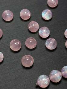 50 件梦幻春夏银河闪光圆形树脂珠，DIY 手链首饰制作用品