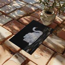 1 pièce, œuvre murale, affiches vintage, décoration murale d'oiseau animal avec nénuphar, lac et impression sur canevas de lotus, décoration de salon, décoration de chambre à coucher esthétique, cadeau de pendaison de crémaillère, sans cadre