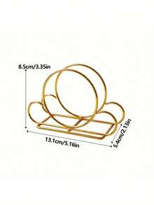 优雅的金属餐巾架 - 垂直半圆形设计，适用于餐厅和酒吧，装饰性蕾丝边纸巾架，适用于厨房和餐厅