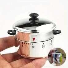 Versatile 60-Minute Mechanical Kitchen Timer - Adjustable Cooking Countdown, Perfect For Home & School Use Pressure Cooker Timer, 60 Minute Mechanical Kitchen Timer - Adjustable Countdown, Suitable For Cooking And School Reminders, Battery Free Adjustable Silver Kitchen Timer With Countdown Function - Metal, No Power Needed, Ideal For Home Cooking And Time Management, Countdown Timer | Classic Kitchen Timer | Durable Kitchenware - Multicolor - View 4