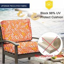 Local Delivery- Outdoor Cushion Slipcovers Waterproof 4 Pack Patio Chair Seat Cushion Covers With Zipper And Tie, 22 X 20 X 4 Inch, Replacement Cover Only - Guava - View 3