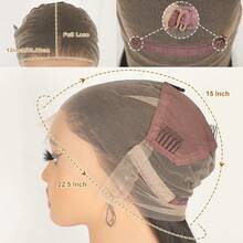 Long Silky Straight Natural Black Color Hair Glueless Full Lace Wigs High Ponytail Can Anywhere Part Heat Resistant Fiber For Fashion Women Girls Daily Party Use Replacement Wig Ready To Wear 26 Inch 180% Density HD Lace Free Part - 黑色 - 查看 6