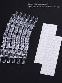 Nail Polish Swatch Dots Round Nail Color Swatches Clear Transparent Nail Polish Display Nail Sample Swatches With Adhesive Sticker For Gel Polish Nail Swatch Book