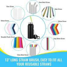 5 pièces Set de brosse de nettoyage de biberon bébé - Brosse à bouteille à long manche pour bouteilles à col étroit, en plastique durable, idéal pour la cuisine et l'extérieur, fournitures de nettoyage de cuisine essentielles