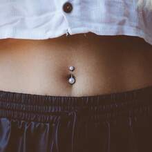 CIZME 1 件 14G 6MM 8MM 10MM 12MM 不锈钢肚脐环、肚脐环、不锈钢肚脐环、女式肚脐环、女式肚脐环、肚脐环穿孔首饰、女式不锈钢钻石肚脐环、短杆长杆肚脐穿孔、肚脐穿孔、肚脐环穿孔首饰