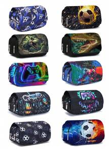 Large Pencil Case, Kids Big Capacity Pencil Pouch Stationery Pen Bag, Boys And Girls Storage High Capacity Bag Pouch Holder Box Organizer, Marker Pen Case For School Student Office Supplies , Back To School Gifts