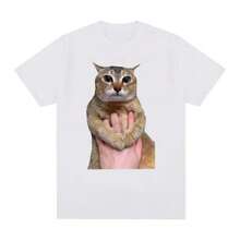 Refreshing Summer Tole Tole Cat T Shirt Cute Cats Meme Trendss Y2k T-Shirt Women Clothes Soft Breathable Casual Short Sleeve T-Shirts Top - 白色 - 查看 1