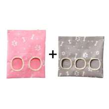 ITANDME Heu-Futterbeutel für Kaninchen mit drei/zwei Löchern, bissfest, Heu-Halter für Meerschweinchen - Große Kapazität & Leicht zu reinigen - Süße Formen kleintier-Futterbeutel für Meerschweinchen, Kaninchen, Chinchillas