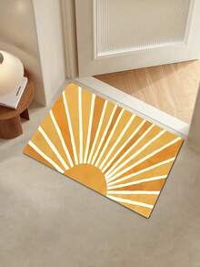1pc Decorative Carpet, Sunshine Printed Rug For Bedside, Bedroom, Study, Living Room, Home Decor, Washable Area Rug, Hallway Runner - Multicolor - View 14