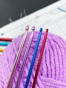 2.0-8.0mm Colorful Afghan Crochet Hooks (Flexible Multicolor, Random Hook Color), 11pcs Different Sizes, 10.63 Inch Length, Suitable For Crochet Art Beginners - Multicolor - View 5