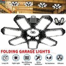 Ultra-Bright Deformable 178 LED Garage Light With 7+1 Adjustable Panels - E26/E27 LED Bulb Ceiling Lighting, 160W Fixture Lights Shop Night Lamp, For Workshop, Basement, Warehouse, Garages, Gym