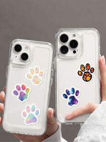 1 Roll/500 Dog Paw Print Rolls, Paw Print Graffiti Stickers, Cute Decorative Hand Account Book Phone Case Stickers, 500 Bright Animal Paw Print Stickers - Suitable For Students' Colorful Reward Stickers, Self-Adhesive Paper Stickers For Classroom And Home Office Decoration, Fun Learning Tools, Classroom Stickers, PVC Non Drying Adhesive