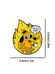 Cute Quirky Dog Cartoon Brooch - Perfect Accessory & Gift For Dog Lovers And Meme Enthusiasts