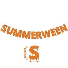 Summerween Banner, Summer Halloween Party Decorations, Halloween In Summer Decor - Orange - View 5