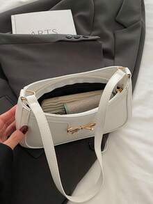 Bowknot Shoulder Bag For Women, Fashionable And Simple, Suitable For Holiday Outings - White - View 5