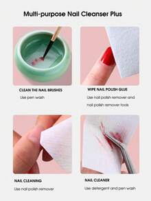 2 液体盎司指甲清洁剂，含速干水性清洁剂，适用于美甲刷、指甲延长胶、指甲油等，可用作脱脂清洁剂和指甲工具清洁剂，半瓶装