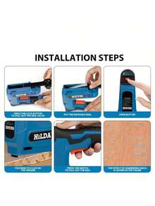 配备钉子，专业无绳电动钉枪，USB快速充电，轻便钉枪，适用于木工和家居装饰