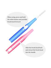 10/30/60 Pieces Interdental Brushes With Box, 0.6mm, 0.7mm, 0.8mm, Teeth Cleaning Tools, Oral Hygiene Interdental Brushes, Toothpick Cleaner For Detail Cleaning - Multicolor - View 9