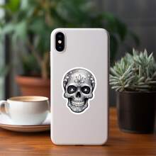 50 Stücke personalisierte Cartoon Totenkopf Graffiti Aufkleber, geeignet zum Dekorieren von Skateboards, Gepäck, Kühlschränken, iPads, Telefonen, Trinkbechern, Gitarren, Schränken, Wänden, Fotoalben, Tagebüchern, Autos, Helmen und anderen Alltagsgegenständen, geeignet für Erwachsene und Jugendliche, Schulmaterial, Rückkehr zur Schule