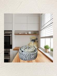 1pc Resin Multi-Color Ashtray Creative Personalized Home Living Room Anti-Flying Ash Dustproof Cute Dog Office Anti-Smell Ashtray