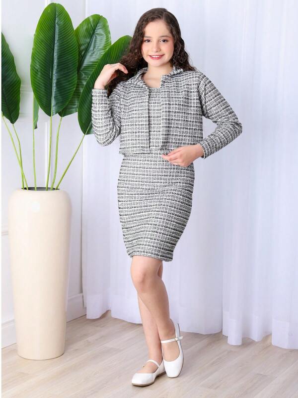 Vestido Twinset de Malha Tweed