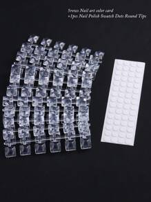 Nail Polish Swatch Dots Round Nail Color Swatches Clear Transparent Nail Polish Display Nail Sample Swatches With Adhesive Sticker For Gel Polish Nail Swatch Book