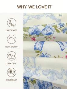 1pc 100% Polyester Floral Pattern Envelope Pillow Cover, No Filling - Multicolor - View 2