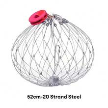 Red de pesca automática de apertura y cierre, trampa de alambre para peces y cangrejos, red de alambre de acero para agua salada, accesorios de pesca al aire libre - Rosa - Ver 11