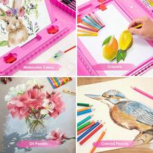 yesido 208-Piece Kids Art Set With Markers, Color Pencils, Crayons & Paint Box – Back To School Supplies, Birthday Gift For Preschool & Elementary Students (Packaging Pattern And Internal Components Colors Are Random)