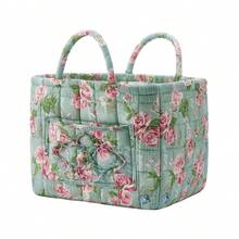 Large Capacity Fabric Storage Baskets Laundry Baskets with Easy Carry Handles Laundry Hampers - Estampado floral 6450 - Ver 7