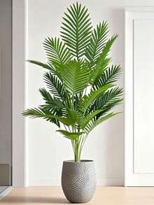 1pc 90cm/35.43in Artificial Palm Tree Plant, Large Tropical Coconut Tree, Green Faux Plant Decor For Home, Balcony, Office, Kitchen (No Pot)