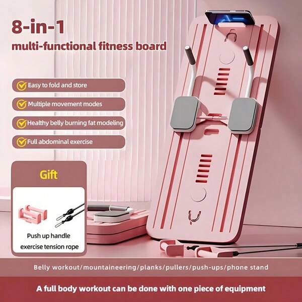 Multifunctional Five Function Integrated Fitness Board, Push Up Training Board, Home Automatic Rebound Abdominal Roller, Abdominal Compression And Fitness Wheel, Portable Fitness Tablet, Tablet Support Frame, Primary Fitness Equipment