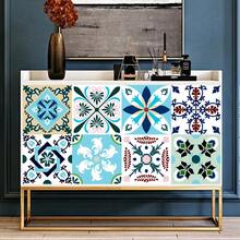 10 件自粘 PVC 装饰墙贴，欧式花卉图案壁纸，瓷砖贴纸，适用于家庭、厨房、客厅、浴室、卧室装饰