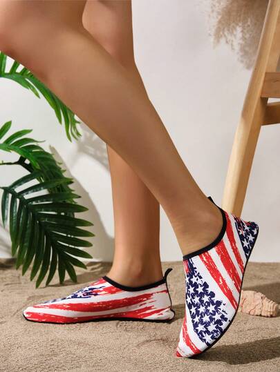 1 Pair Adult Unisex Sports Water Shoes, Quick Drying, Anti-Slip, Soft Bottom, Suitable For Beach, Swimming, Diving, Snorkeling