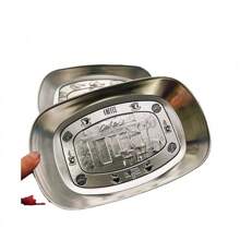 Retro Tinplate Tray, Household Stainless Steel Camping And Picnic Plate, Snack, Fried Food, Barbecue, Fruit Plate, And Food Preparation Plate