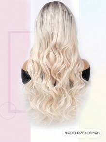 613 Blonde 13x4 Lace Front Wigs Body Wave Synthetic Hair Wig Long Beach Water Wave Hair Wig Honey Blonde Brown Silver Hair 26Inch 180% HD Lace Glueless Wig Women Daily Use