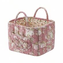 Large Capacity Fabric Storage Baskets Laundry Baskets with Easy Carry Handles Laundry Hampers - Estampado floral 345 - Ver 8