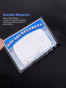 1PC Premium Clear Card Sleeve Protectors For Social Security Cards, ID Cards, Postcards, Health Insurance Cards, And Credit Cards - Heavy-Duty Plastic, Strong And Reusable