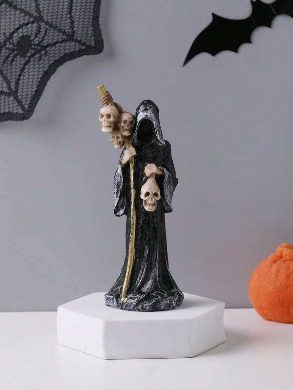 1 pieza Adorno decorativo de bruja, calavera y fantasma de poliresina creativa, apto para decoración del hogar, decoración de gabinete del dormitorio, decoración de fiesta de Halloween, regalo de vacaciones de Halloween