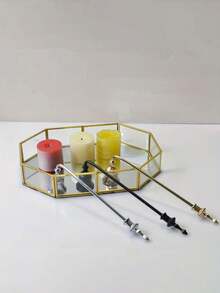 1pc Multi-Color Metal Candle Snuffer - Elegant Handle Design For Flame Extinguishing, Holiday Home Decor Gift For Christmas, Valentine's, Birthdays & Thanksgiving, Festive Accessory | Sophisticated Style | Robust Construction